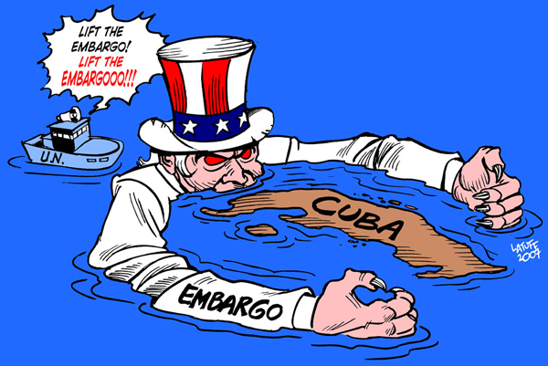 Lift Cuba embargo by Latuff