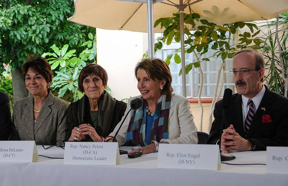 Nueve congresistas estadounidenses del Partido Dem&oacute;crata Nancy Pelosi