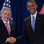Barcak Obama and Raul Castro